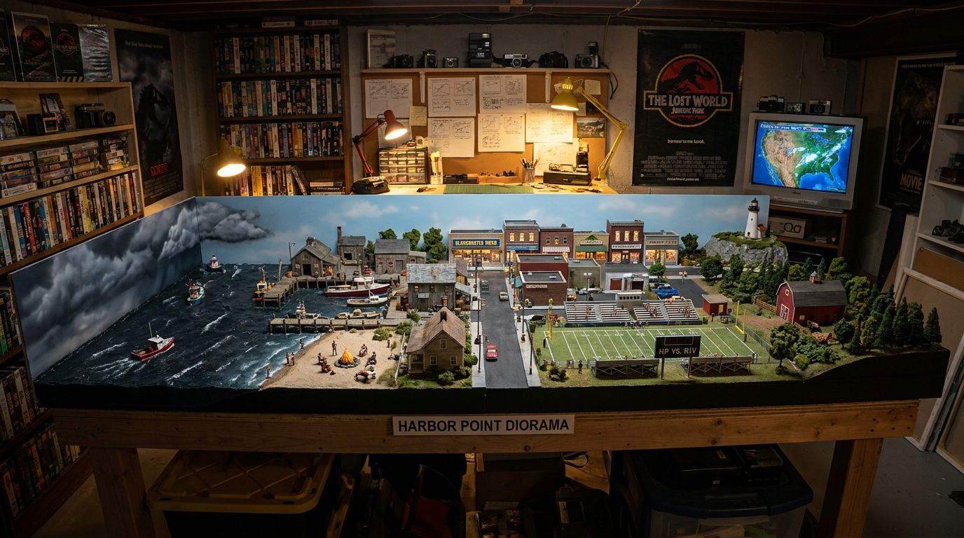 Harbor Point diorama — the town map